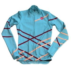 Castelli Women’s Blue Cycling Zip Up Jacket Size XS Biking Activewear Outdoor
